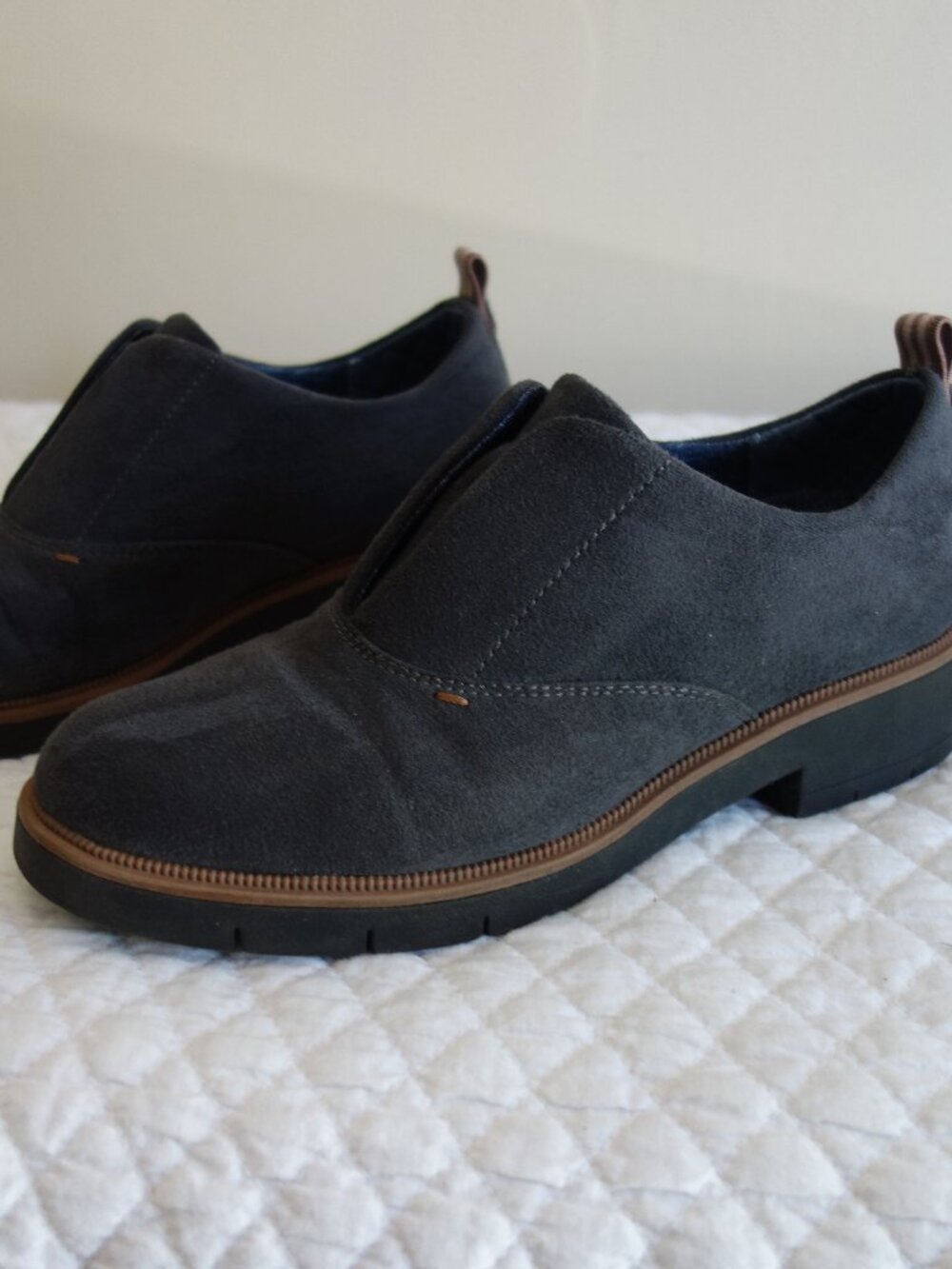 DR. SCHOLL’S Pull-On Loafers Shoes Steel Blue – Wmns 6.5